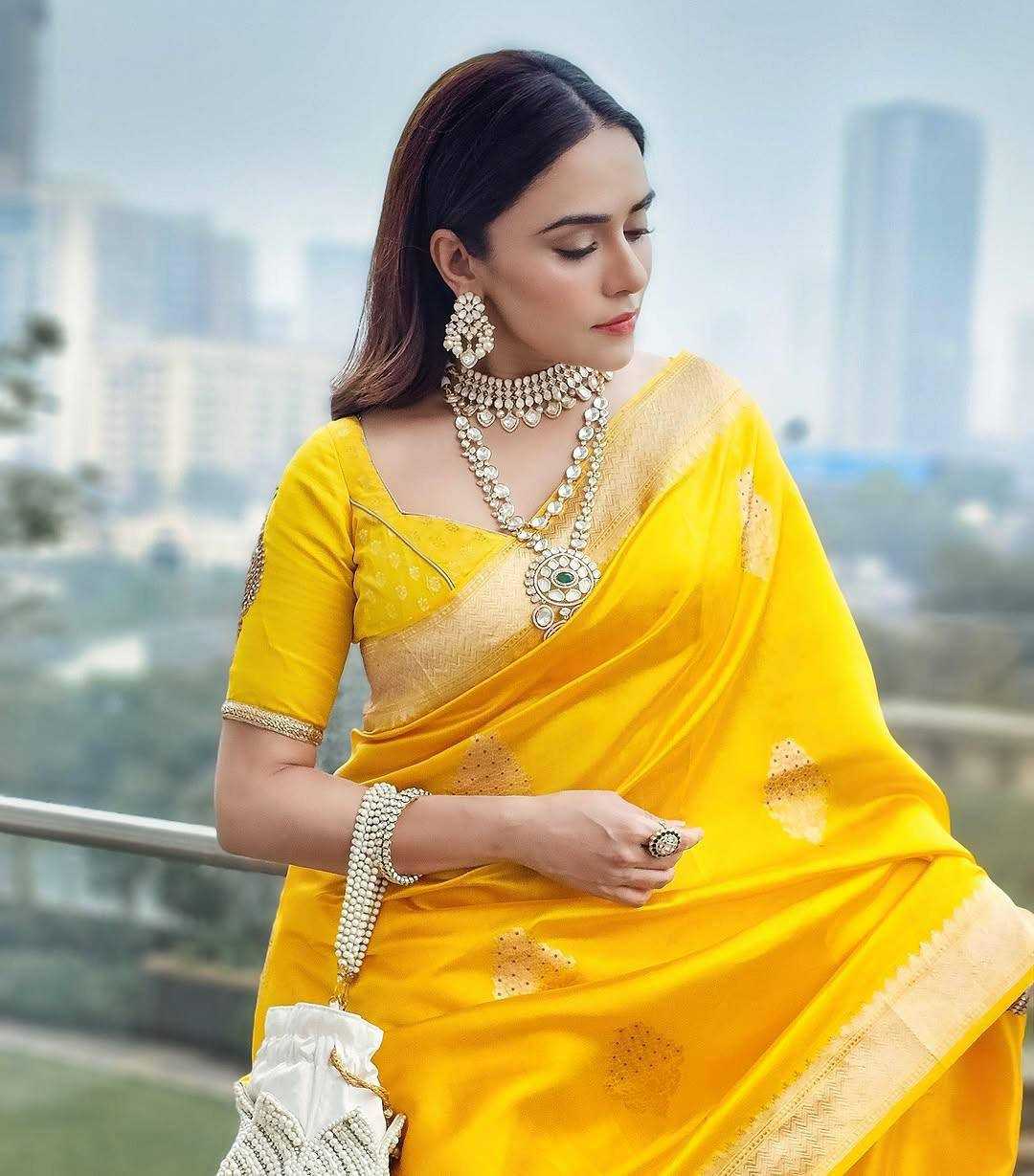 Ynf Lichi Silk KESH551 253 Silk Sarees Wholesale Soft Silk Sarees Yellow Silk Sarees Manufacturer- Kapda Export