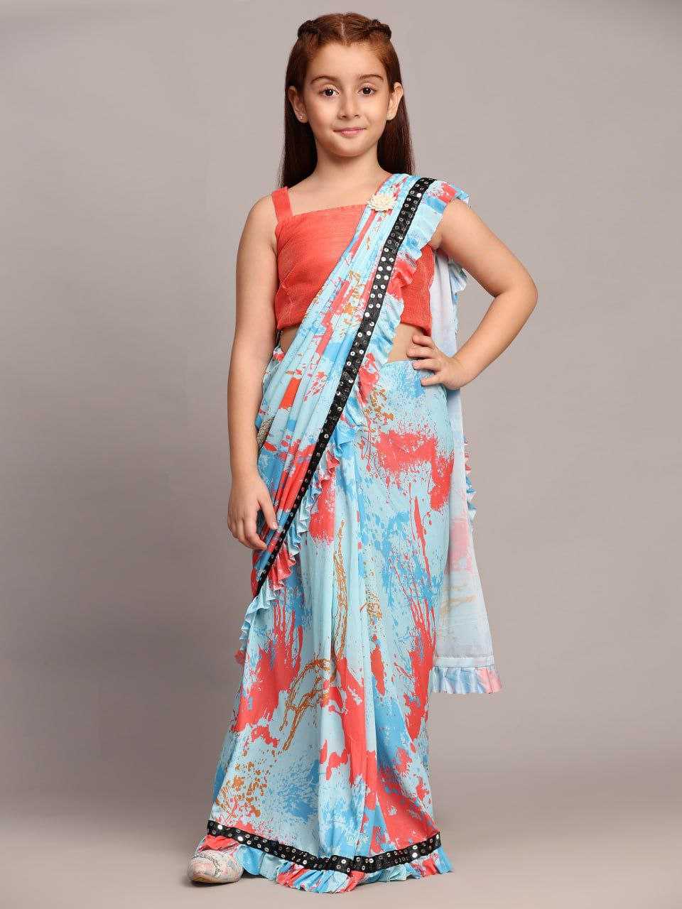 Ynf Lycra RIN204 501 Kids Wear Festive Collections Wholesale Kids Saree Dress Kids Ethnic Wear Kids Party Wear Ethnic Manufacturer- Kapda Export
