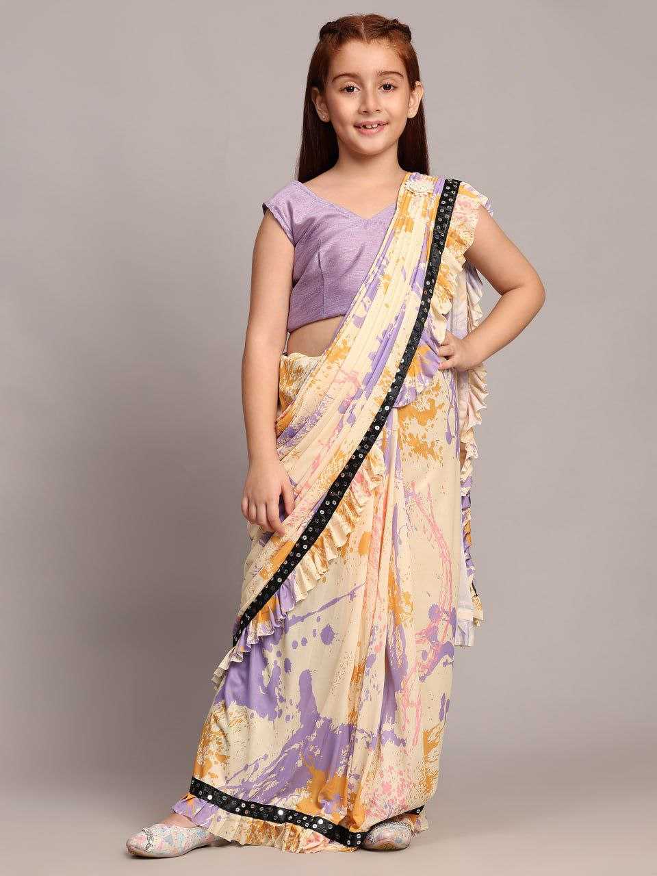 Ynf Lycra RIN204 501 Kids Wear Festive Collections Wholesale Kids Saree Dress Kids Ethnic Wear Kids Party Wear Ethnic Manufacturer- Kapda Export
