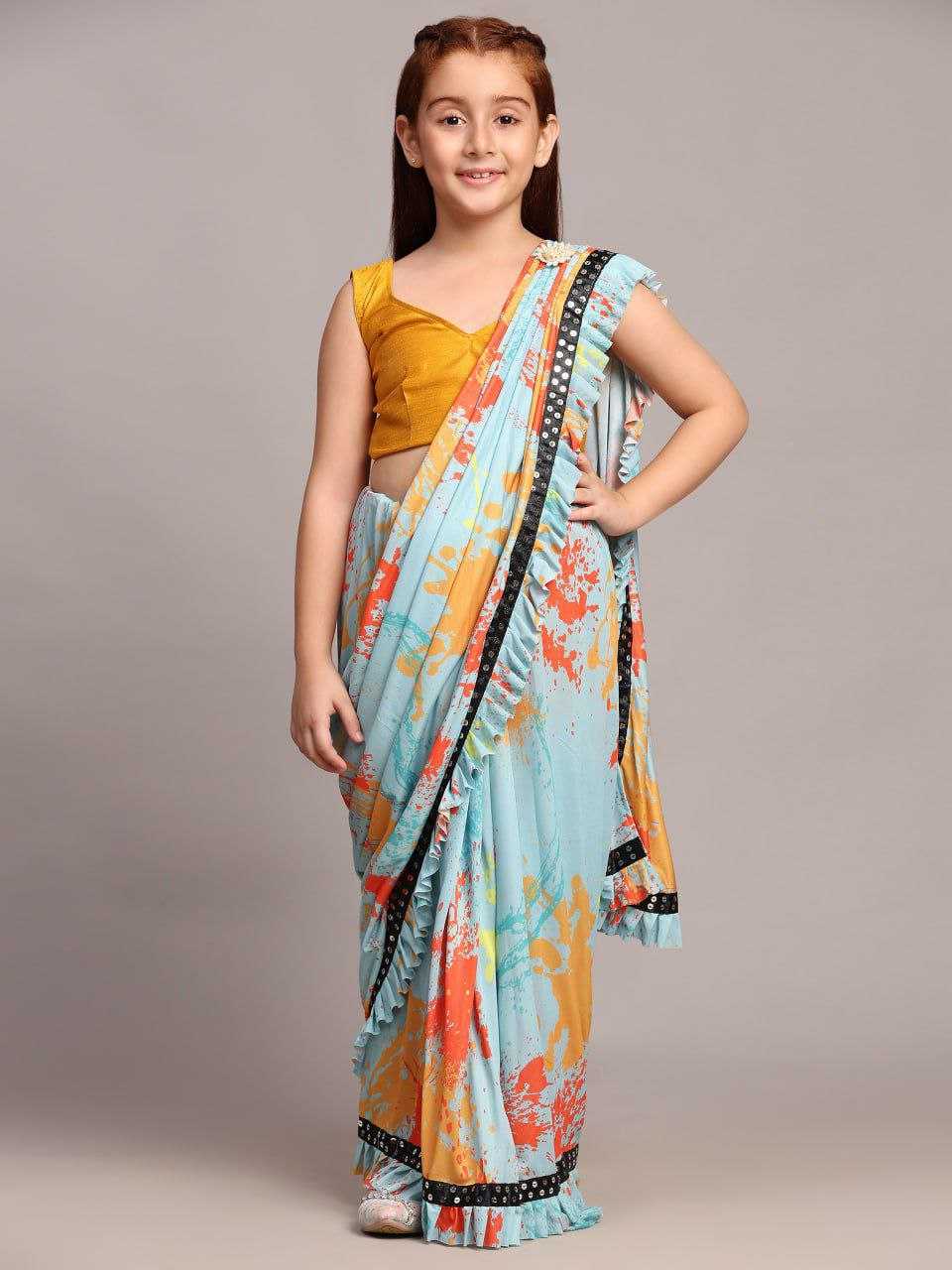 Ynf Lycra RIN204 501 Kids Wear Festive Collections Wholesale Kids Saree Dress Kids Ethnic Wear Kids Party Wear Ethnic Manufacturer- Kapda Export