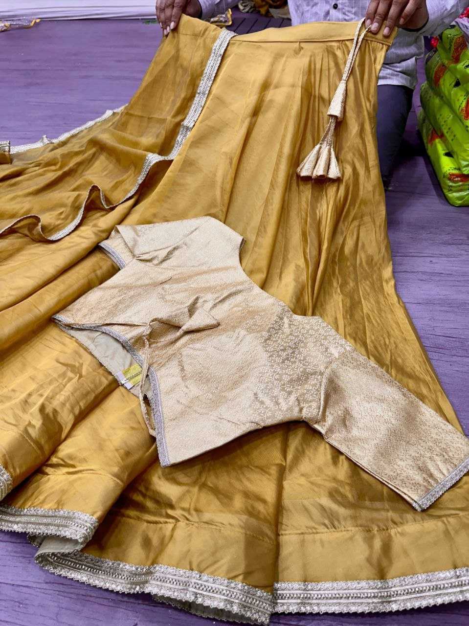 Ynf Organza Silk KESH527 ctw golden 1 Lehengas Wholesale Designer Lehenga Traditional Lehenga Golden Lehenga Manufacturer- Kapda Export