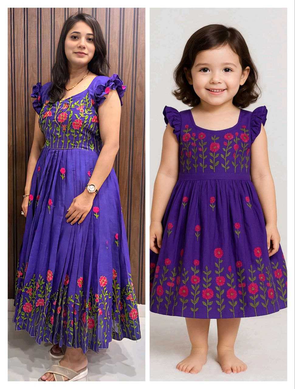 Ynf Pure Cotton RIN161 COMBO Suits & Dresses Wedding Collections Mother & Daughter Combo Wholesale Wedding Outfits Mother Daughter Casual Dresses Manufacturer- Kapda Export