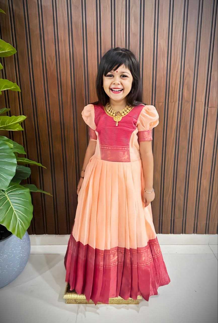 Ynf Pure Cotton RIN161 DAUGHTER Kids Wear Wedding Collections Festive Collections Wholesale Kids Gown Girls Cotton Frocks Kids Festive Wear Manufacturer- Kapda Export