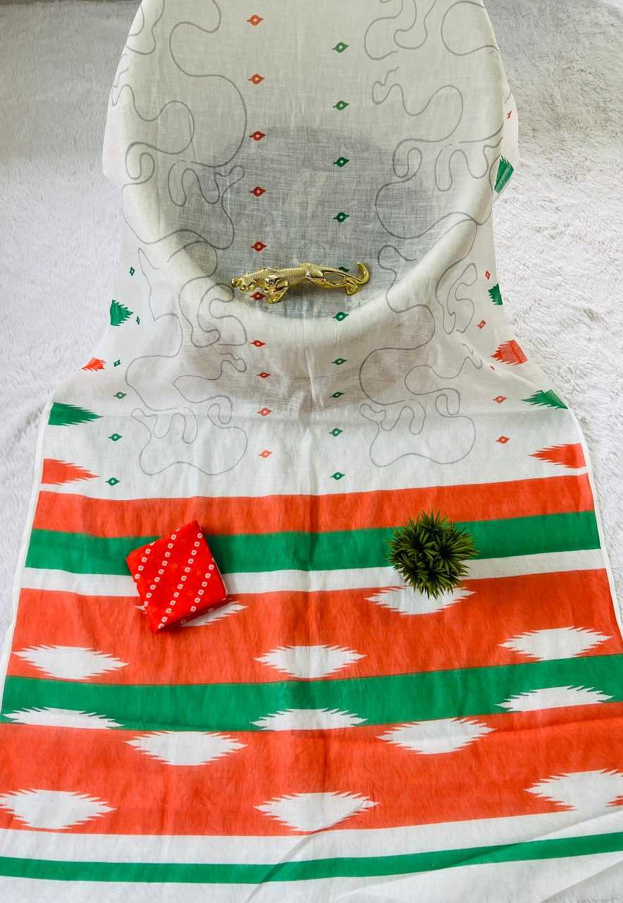 Ynf Pure Soft RIN207 Digital Print Silk Sarees Festive Collections Wholesale Heavy Silk Sarees Printed Silk Saree Silk Sarees With Contrast Pallu Independence Day Collections Manufacturer- Kapda Export