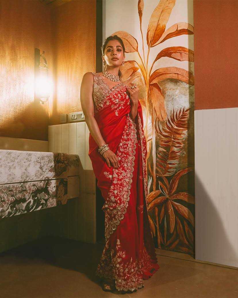 Ynf Rangoli Silk KESH556 302 Silk Sarees Bollywood Collections Wholesale Embroidered Silk Sarees Pooja Hedge Manufacturer- Kapda Export