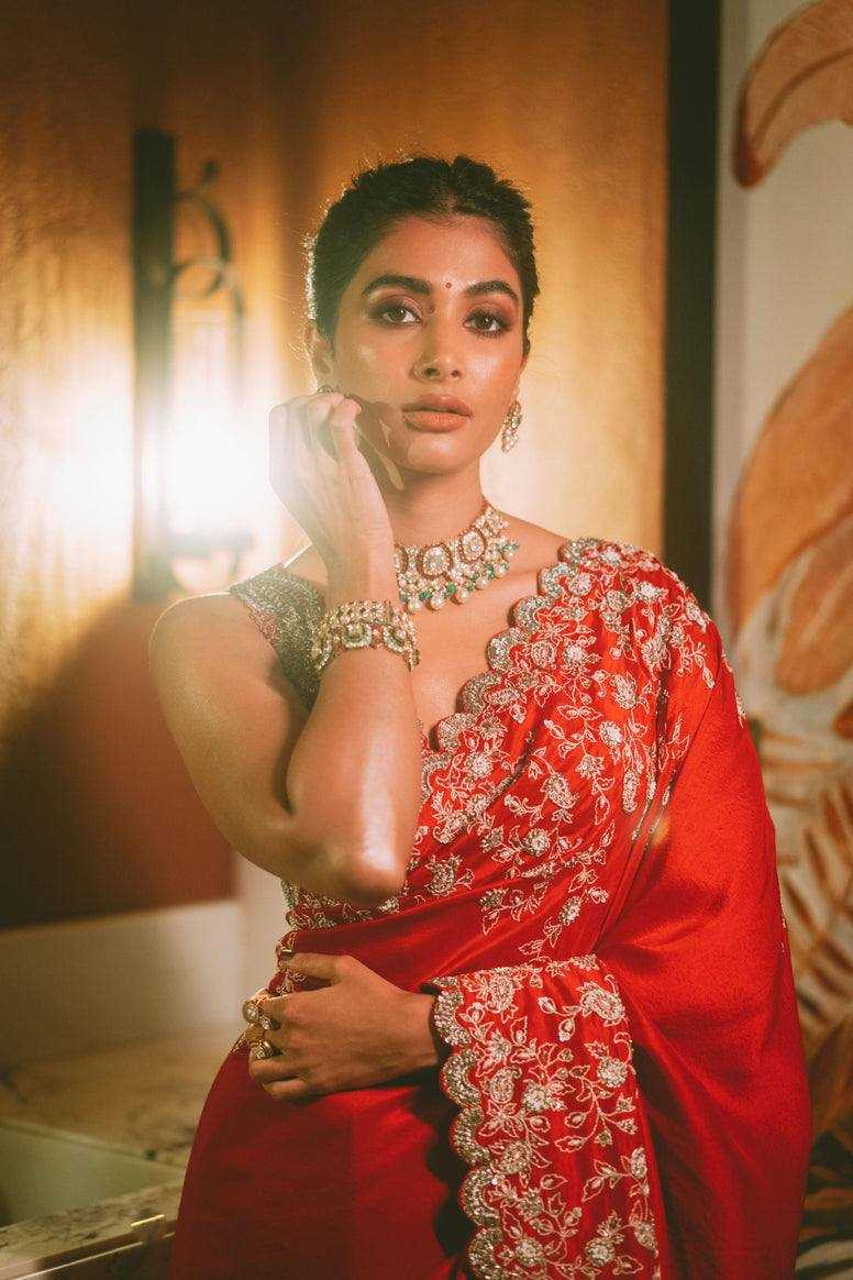 Ynf Rangoli Silk KESH556 302 Silk Sarees Bollywood Collections Wholesale Embroidered Silk Sarees Pooja Hedge Manufacturer- Kapda Export