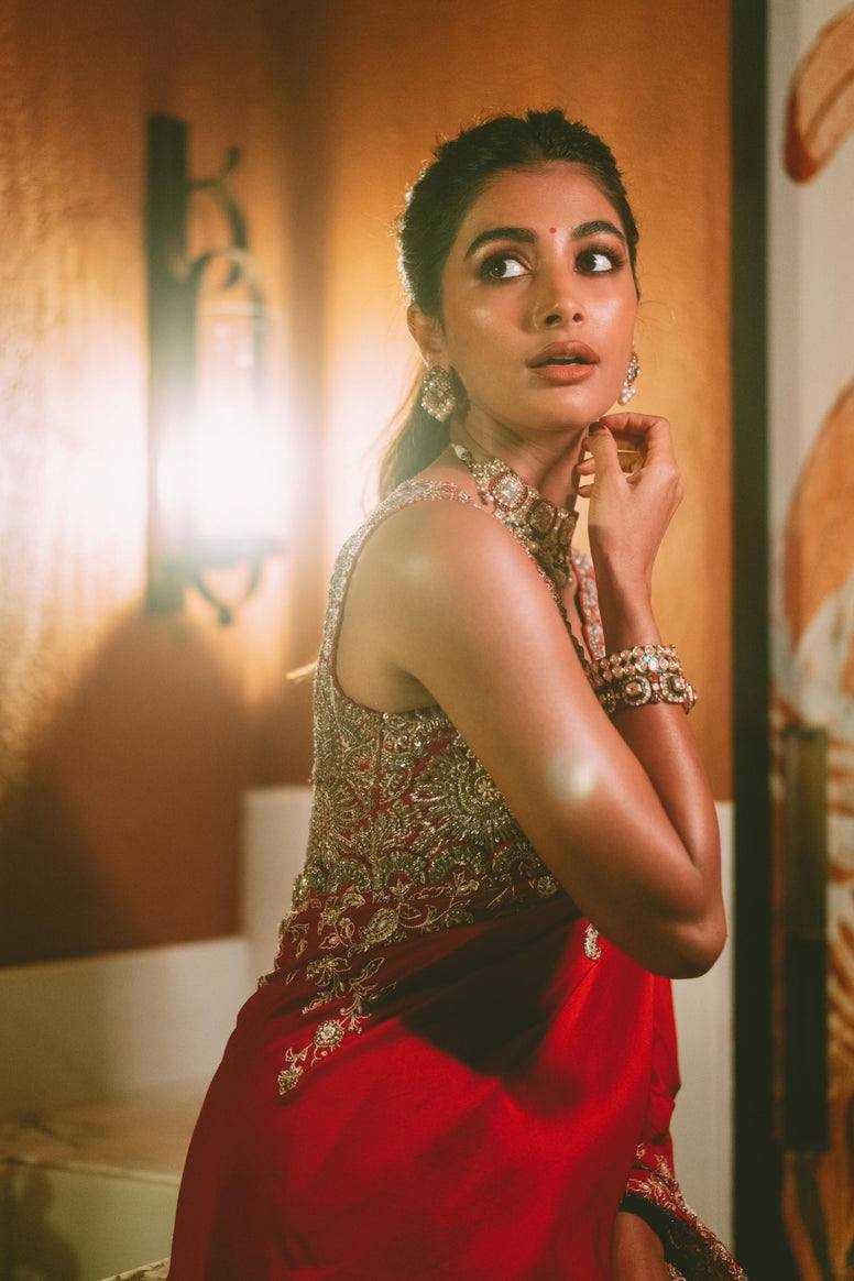 Ynf Rangoli Silk KESH556 302 Silk Sarees Bollywood Collections Wholesale Embroidered Silk Sarees Pooja Hedge Manufacturer- Kapda Export