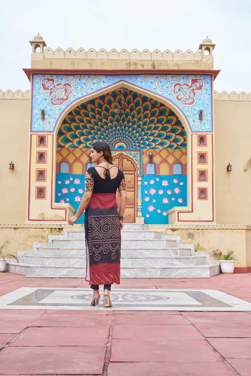 Ynf Reyon Cotton KESH489 1190 Kurti Wholesale Printed Kurtis Half Sleeve Kurtis Round Neck Kurtis Manufacturer- Kapda Export