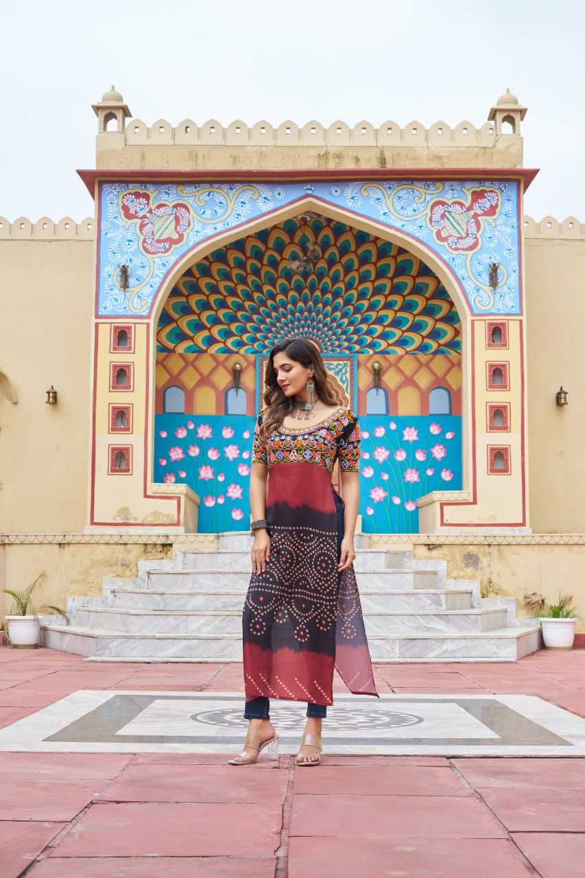 Ynf Reyon Cotton KESH489 1190 Kurti Wholesale Printed Kurtis Half Sleeve Kurtis Round Neck Kurtis Manufacturer- Kapda Export