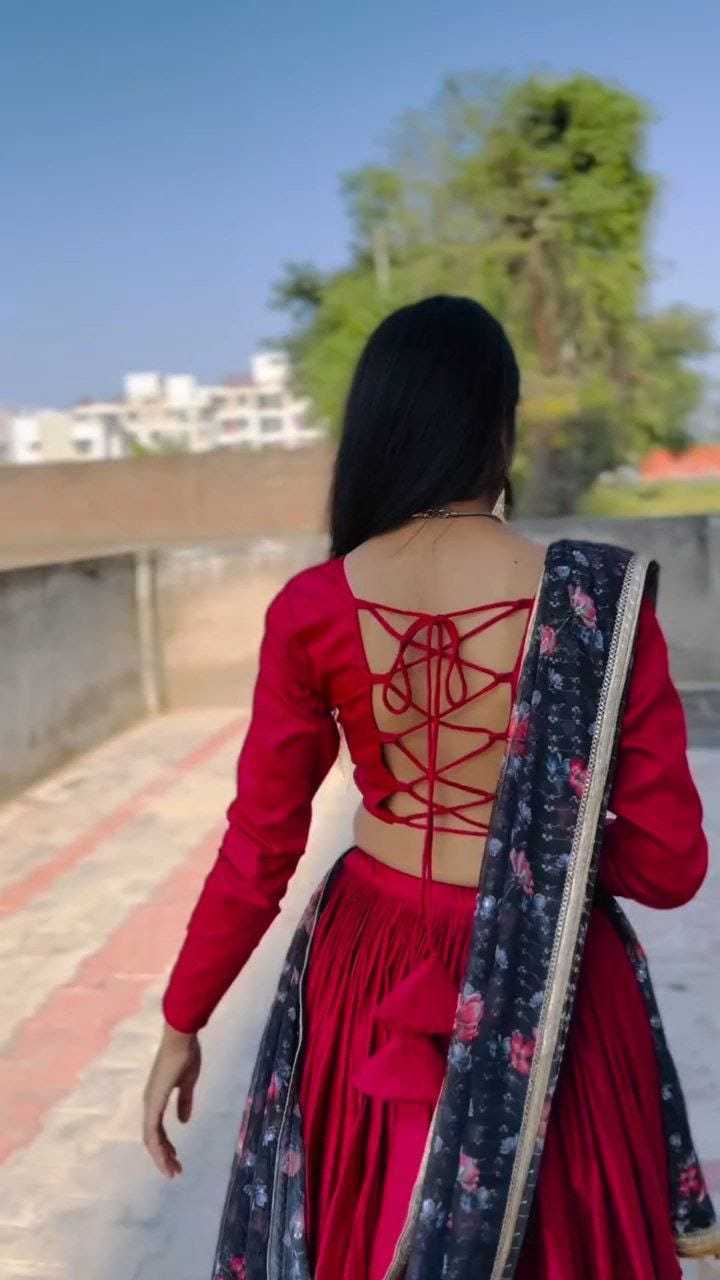 Ynf Satin RIN157 1070 Lehengas Plus Size Collections Wholesale Wedding Lehenga Satin Lehenga Red Lehenga Manufacturer- Kapda Export