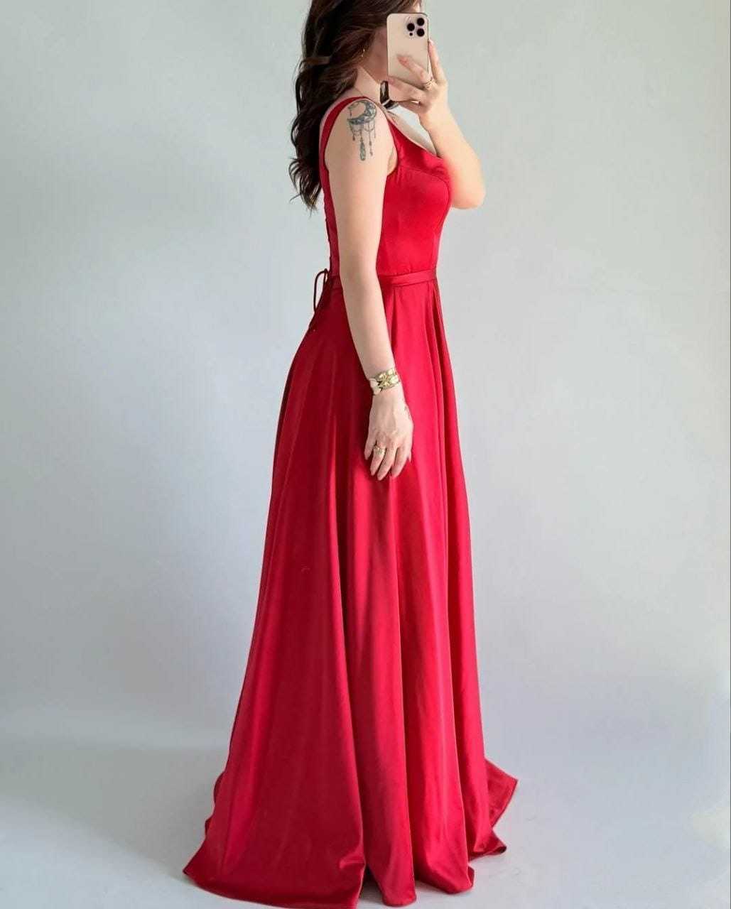 Ynf Satin RIN157 2151 Gowns Plus Size Collections Wholesale Party Gowns Designer Gowns Satin Gowns Manufacturer- Kapda Export