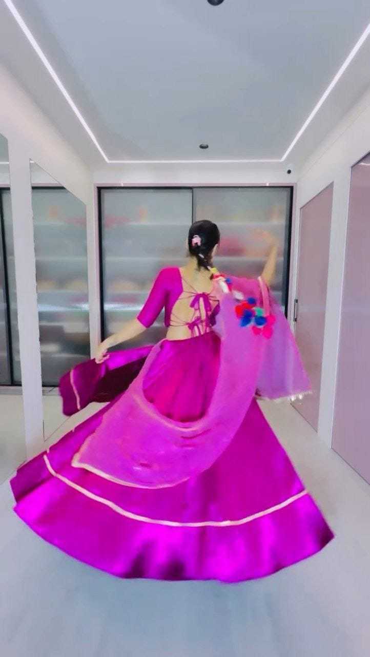 Ynf Satin RIN157 NAVRATRI NIGHTS-19 Lehengas Festive Collections Plus Size Collections Wholesale Satin Lehenga Purple Lehenga Navratri Chaniya Choli Manufacturer- Kapda Export