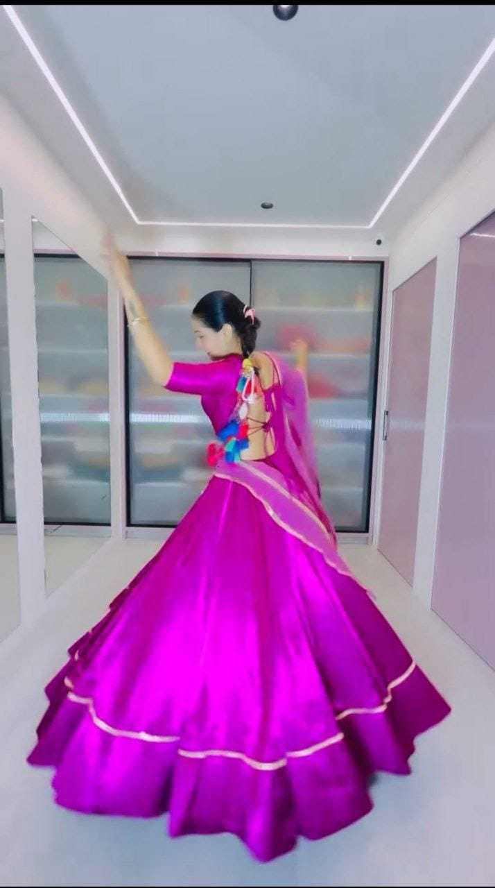 Ynf Satin RIN157 NAVRATRI NIGHTS-19 Lehengas Festive Collections Plus Size Collections Wholesale Satin Lehenga Purple Lehenga Navratri Chaniya Choli Manufacturer- Kapda Export