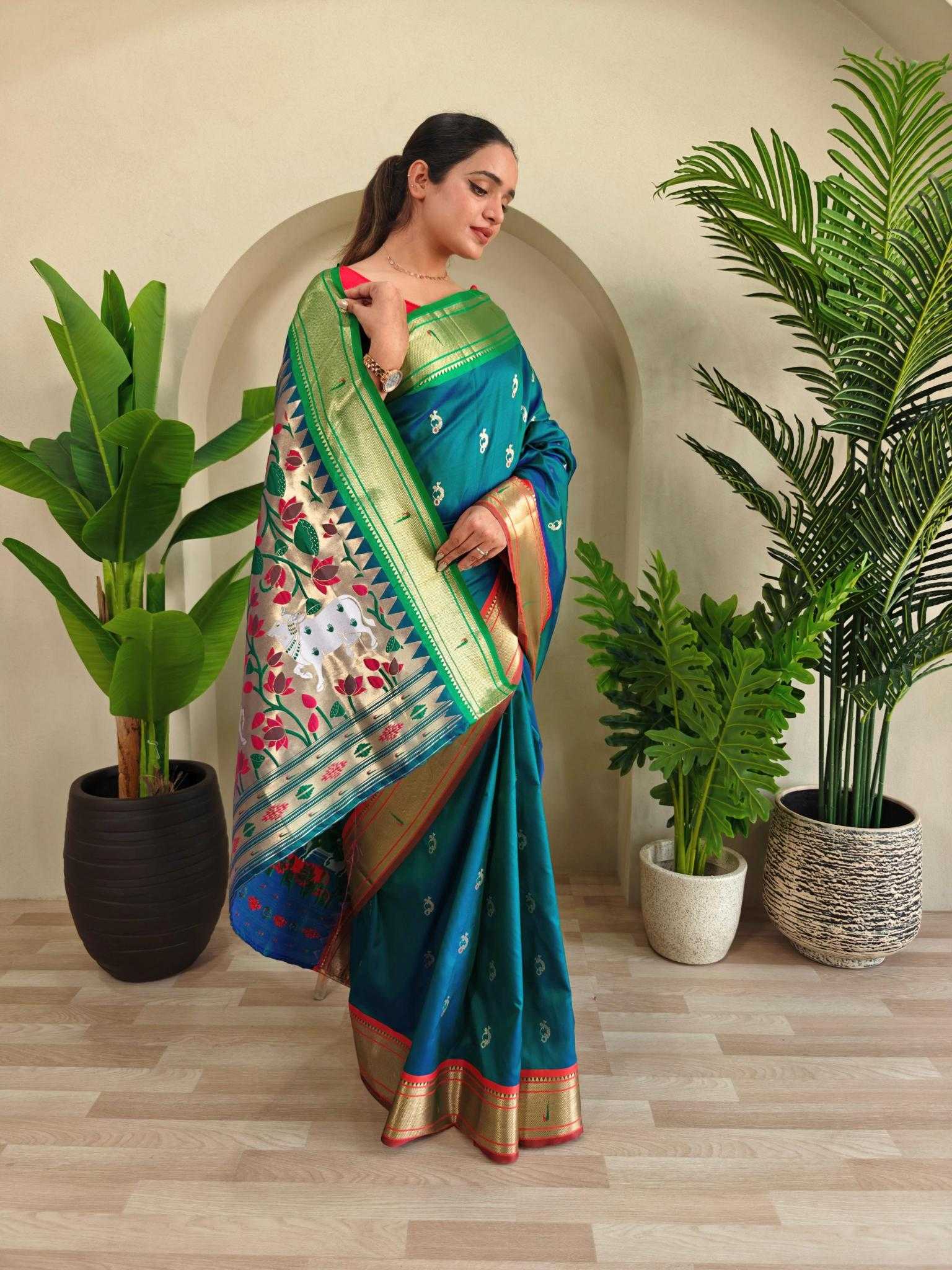 Ynf Silk KESH249 Aabha Silk Sarees Wholesale Paithani Sarees Brocade Sarees Designer Silk Sarees Manufacturer- Kapda Export