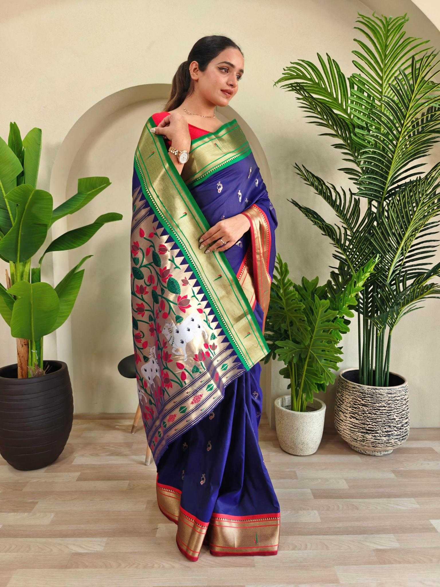 Ynf Silk KESH249 Aabha Silk Sarees Wholesale Paithani Sarees Brocade Sarees Designer Silk Sarees Manufacturer- Kapda Export
