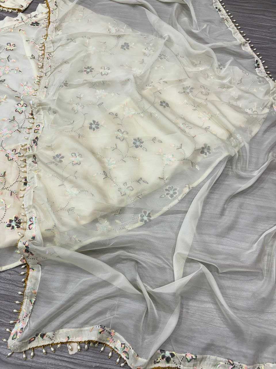 Ynf Silk KESH508 1026 Lehengas Wholesale Silk Lehenga Embroidered Lehenga White Lehenga Manufacturer- Kapda Export