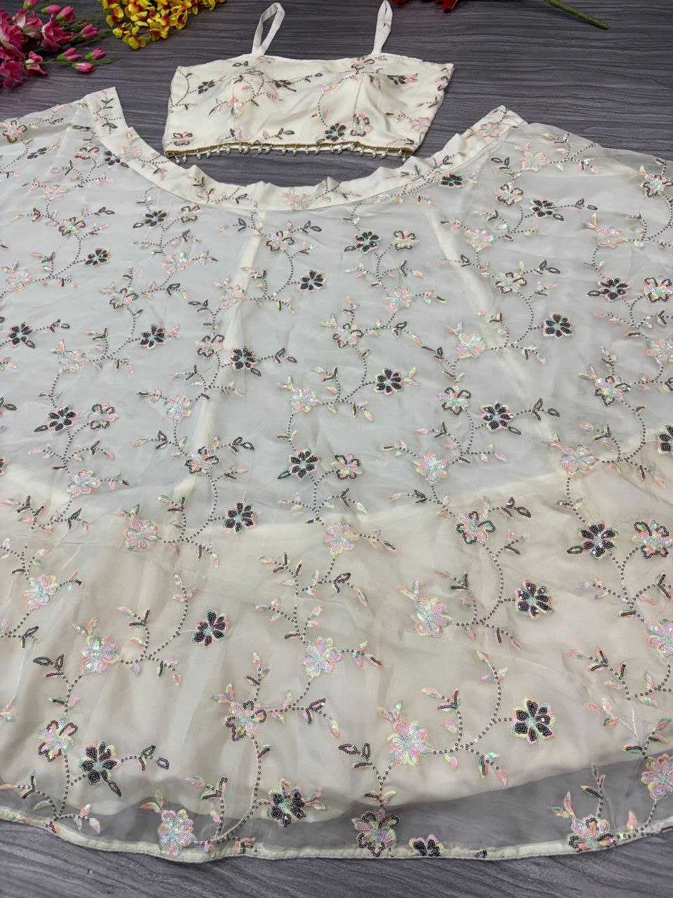 Ynf Silk KESH508 1026 Lehengas Wholesale Silk Lehenga Embroidered Lehenga White Lehenga Manufacturer- Kapda Export