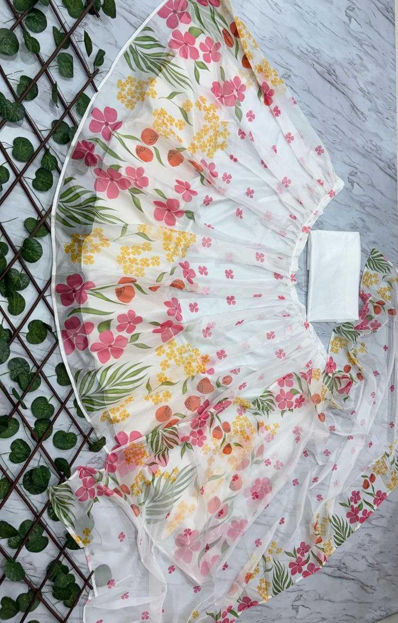 Ynf Silk KESH508 1052 Lehengas Wholesale Fancy Lehenga Printed Lehenga White Lehenga Manufacturer- Kapda Export