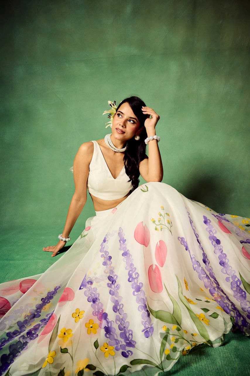 Ynf Silk KESH508 1061 Lehengas Wholesale Fancy Lehenga Printed Lehenga White Lehenga Manufacturer- Kapda Export