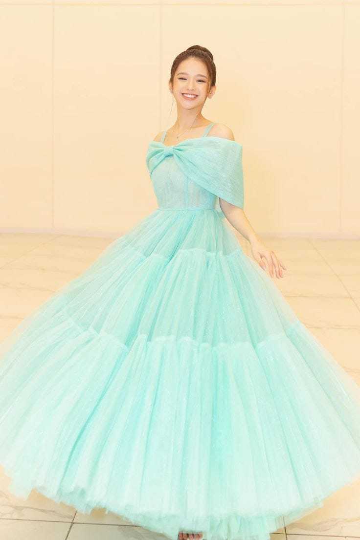 Ynf Soft Net RIN157 2144 Gowns Plus Size Collections Wholesale Party Gowns Net Gowns Ruffle Gowns Manufacturer- Kapda Export