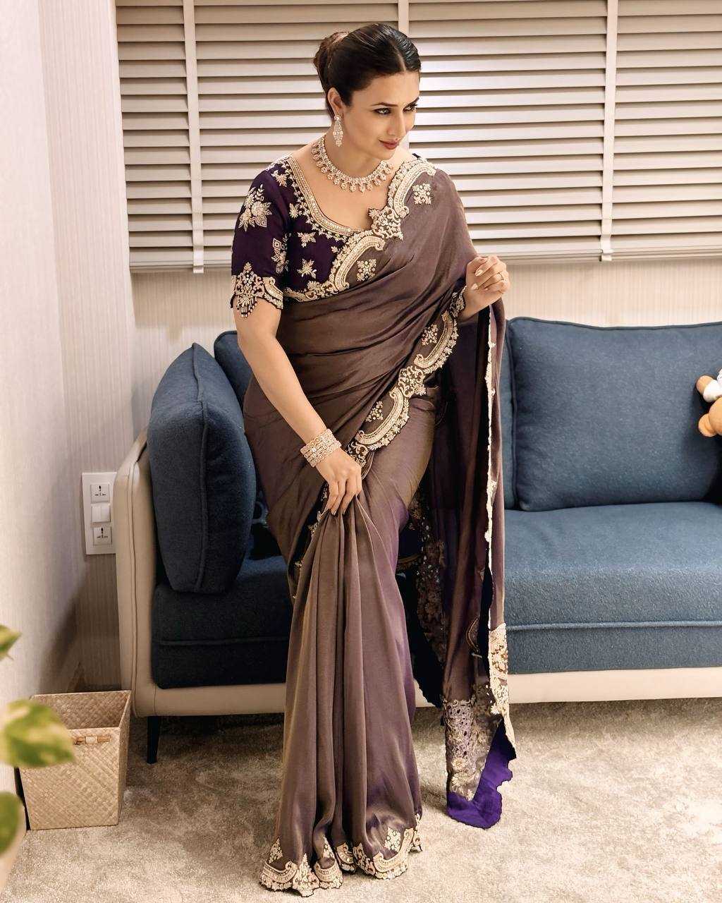 Ynf Soft Silk KESH151 5475 Sarees Bollywood Collections Festive Collections Wholesale Embroidered Sarees Silk Sarees Divyanka Tripathi Manufacturer- Kapda Export