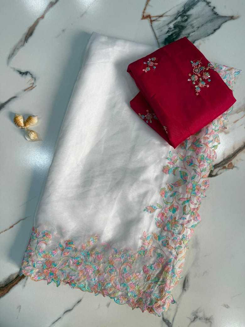 Ynf Tabby Silk RIN178 DAIRY Silk Sarees Festive Collections Wholesale Lightweight Silk Sarees White Silk Sarees Onam Collections Manufacturer- Kapda Export