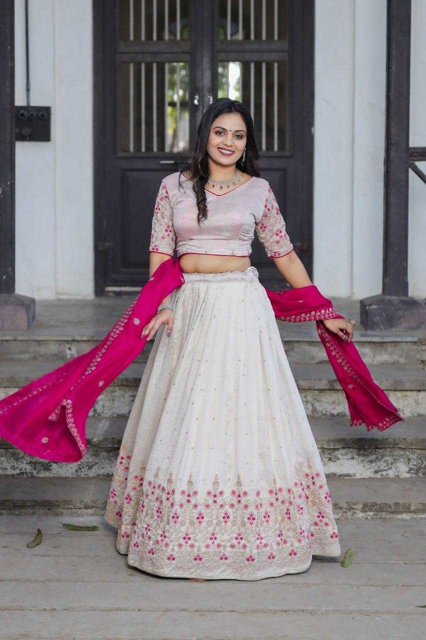 Ynf Vichitra Silk KESH511 serene shades Lehengas Wholesale Designer Lehenga Traditional Lehenga White Lehenga Manufacturer- Kapda Export