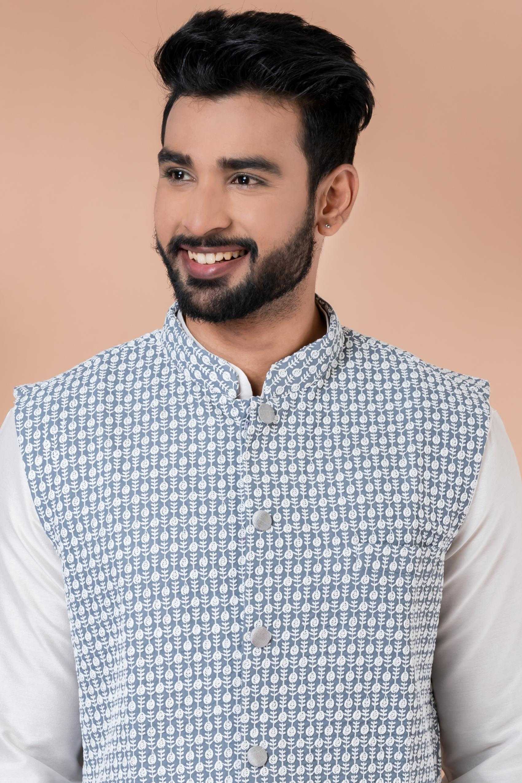 Ynf Viscose RIN223 2352C Mens Wear Festive Collections Wholesale Nehru Jacket Onam Collections Modi Jackets Manufacturer- Kapda Export