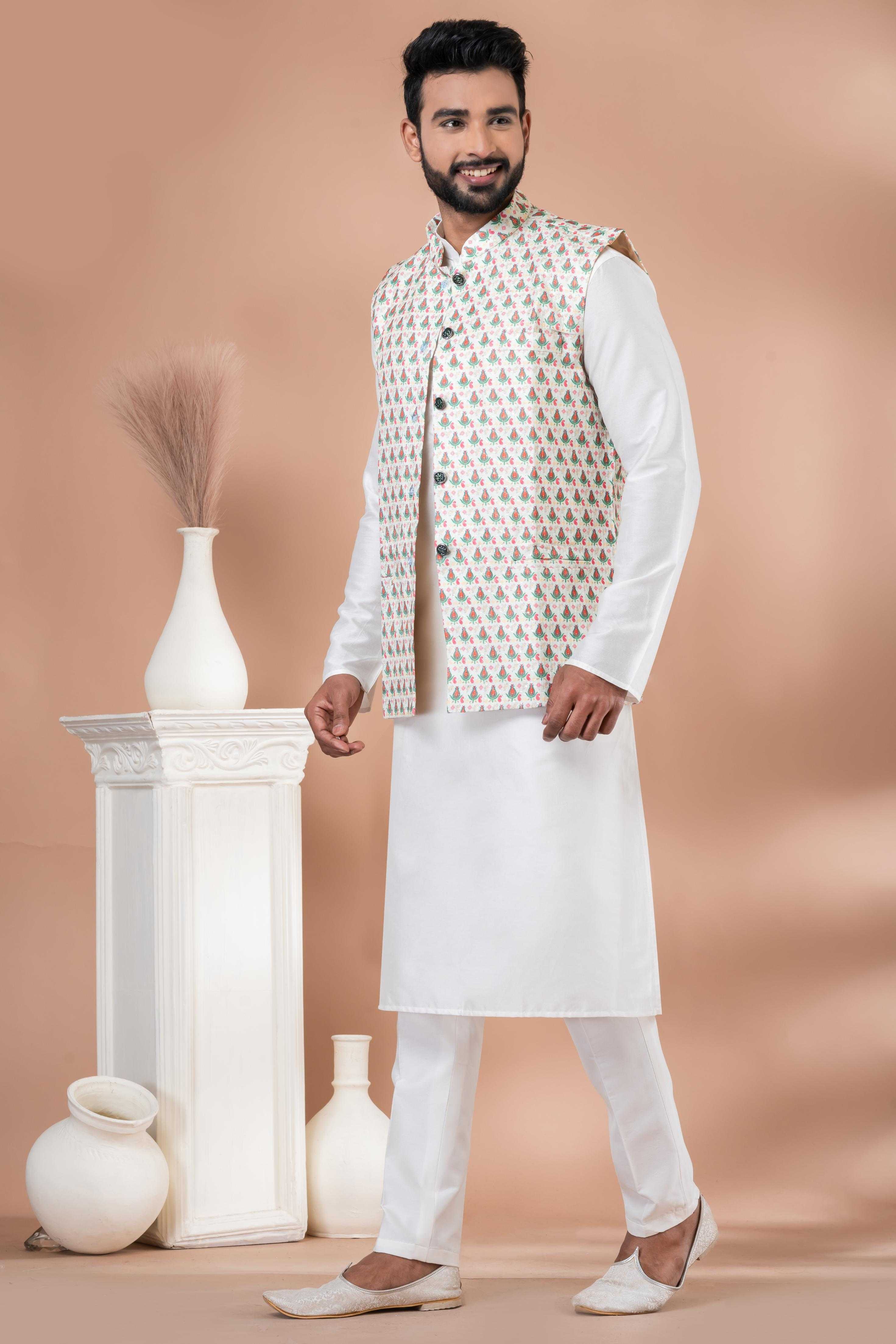 Ynf Viscose RIN223 2353A Mens Wear Festive Collections Wholesale Nehru Jacket Onam Collections Modi Jackets Manufacturer- Kapda Export