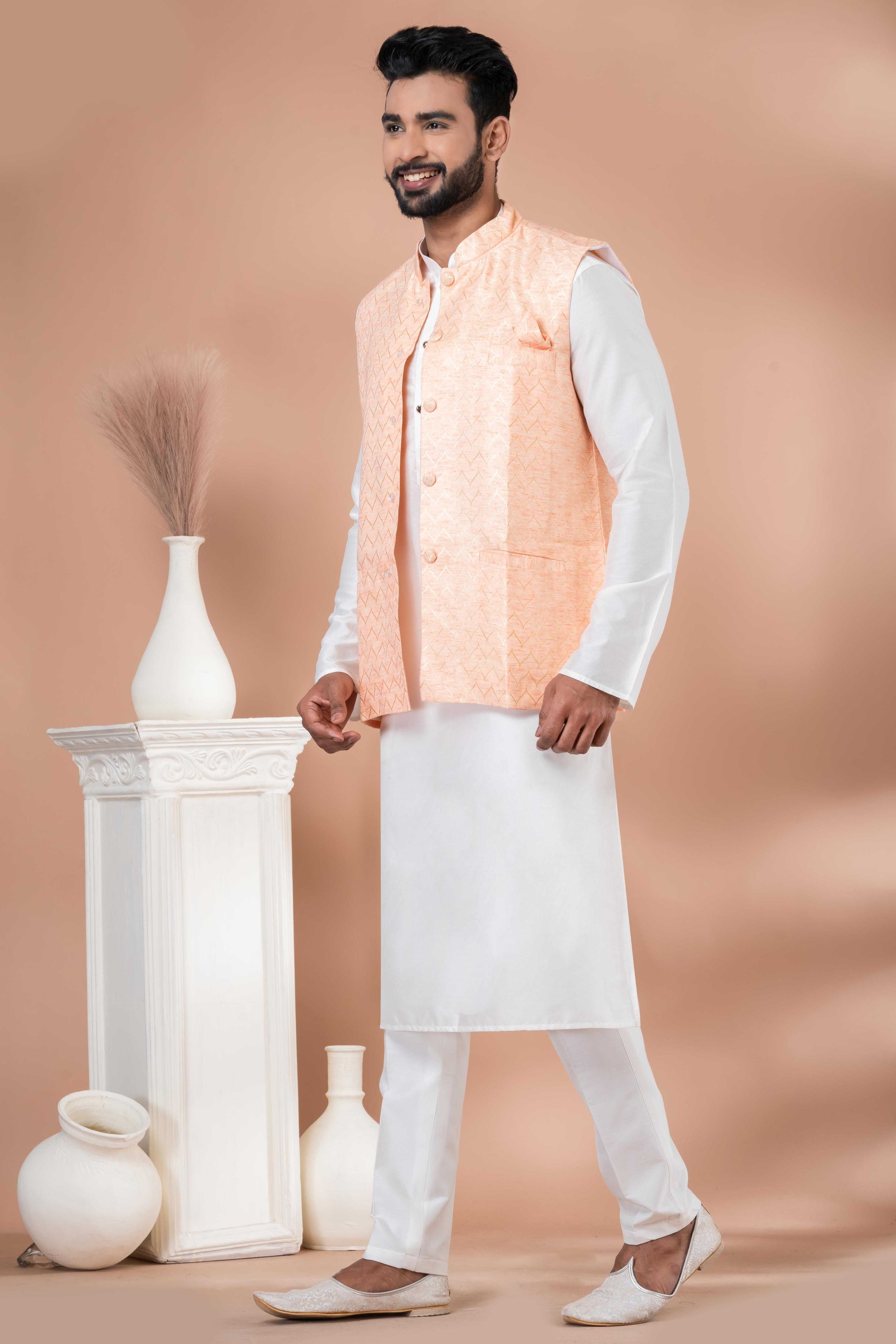 Ynf Viscose RIN223 2354A Mens Wear Festive Collections Wholesale Nehru Jacket Onam Collections Modi Jackets Manufacturer- Kapda Export