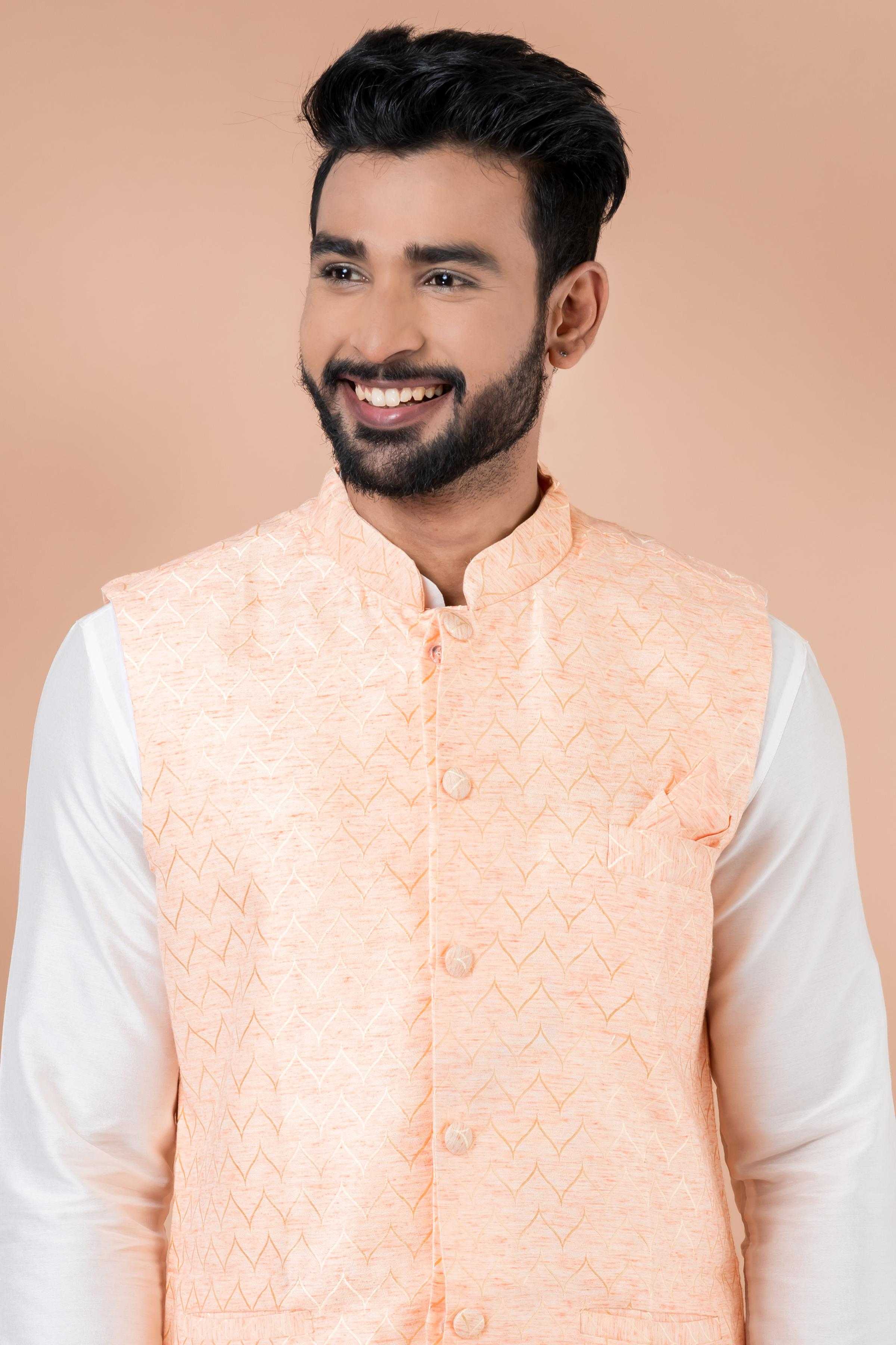 Ynf Viscose RIN223 2354B Mens Wear Festive Collections Wholesale Nehru Jacket Onam Collections Modi Jackets Manufacturer- Kapda Export