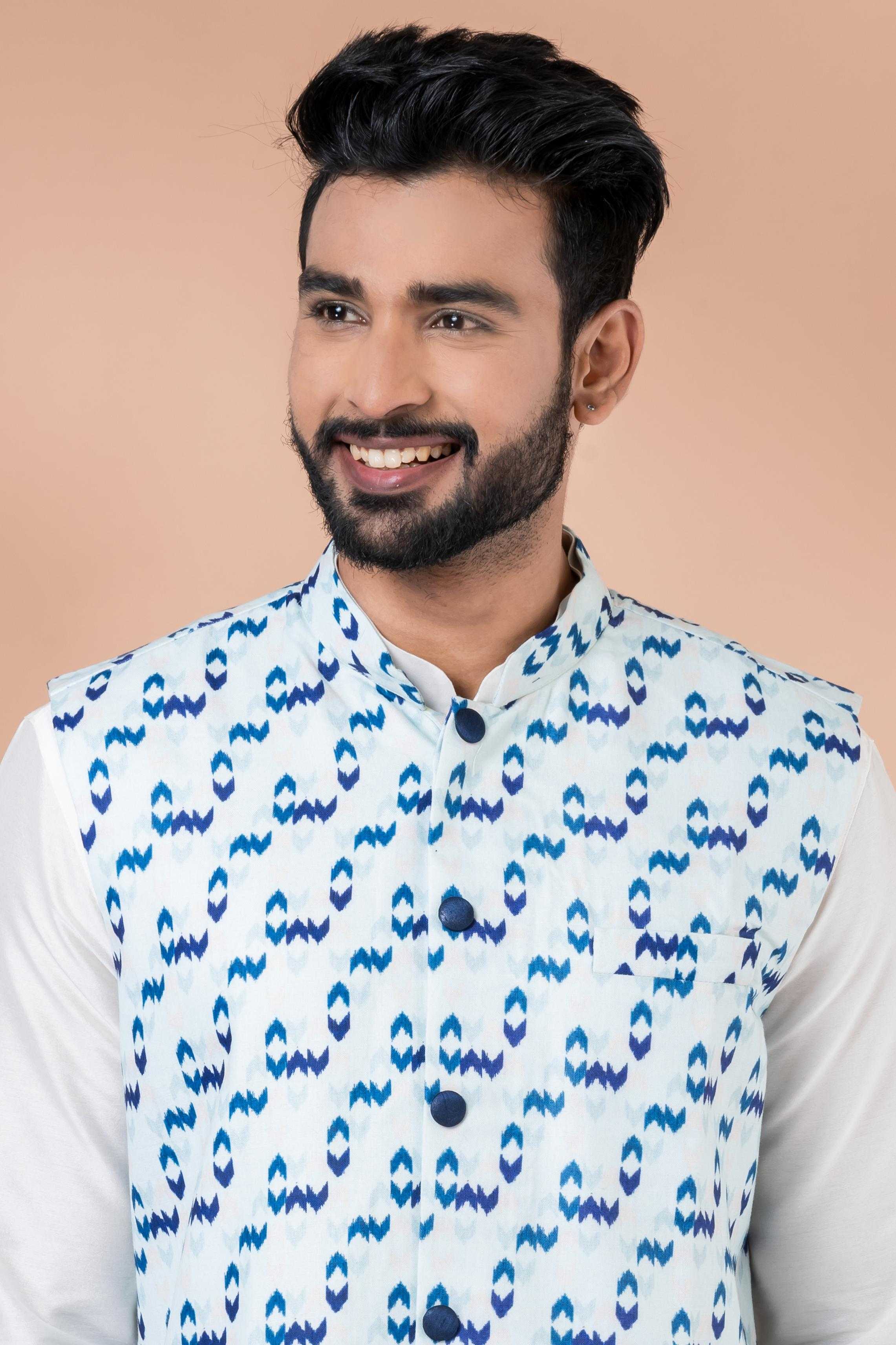 Ynf Viscose RIN223 2357B Mens Wear Festive Collections Wholesale Nehru Jacket Onam Collections Modi Jackets Manufacturer- Kapda Export