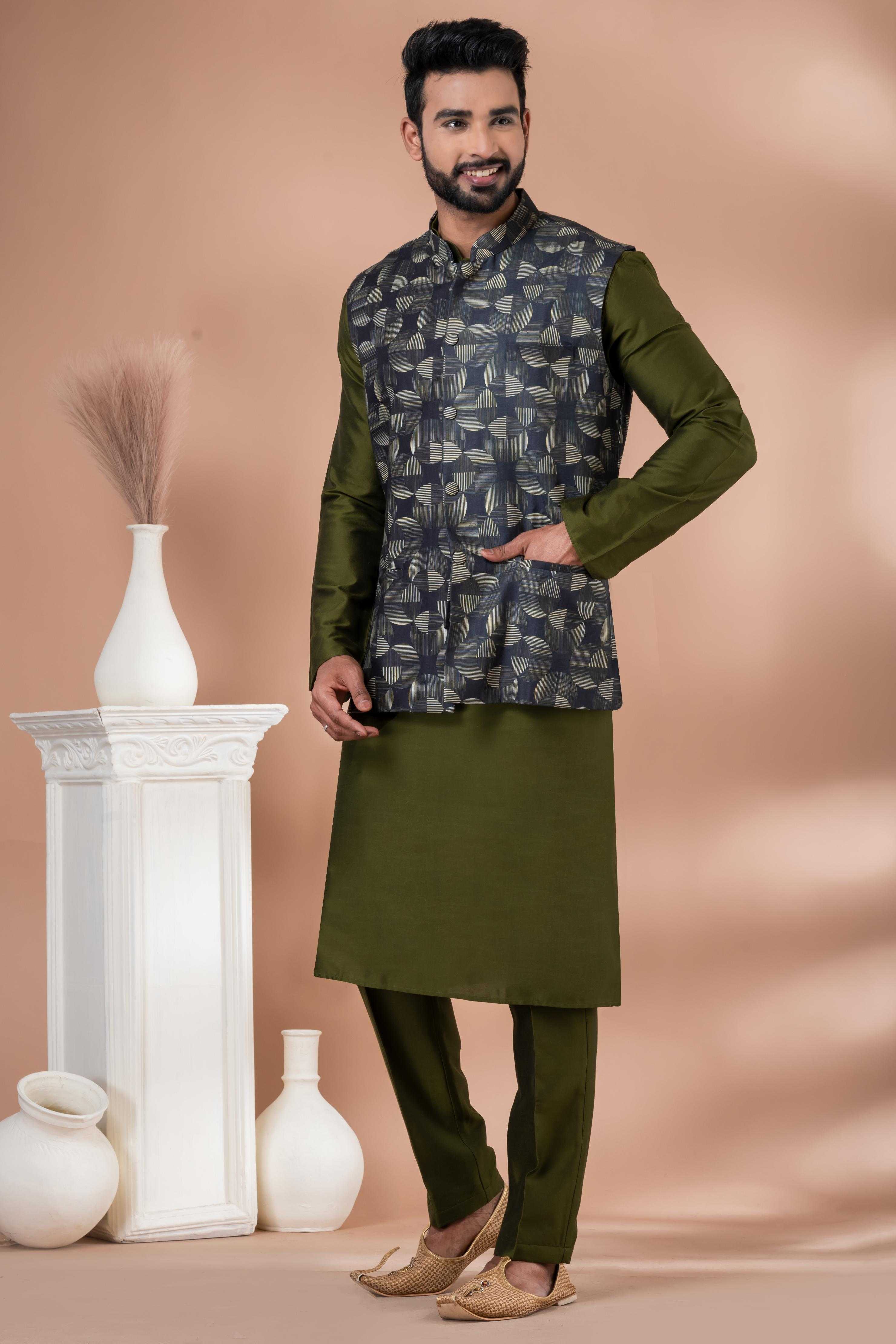 Ynf Viscose RIN223 2358A Mens Wear Wholesale Nehru Jacket Festive & Wedding Coats Modi Jackets Manufacturer- Kapda Export