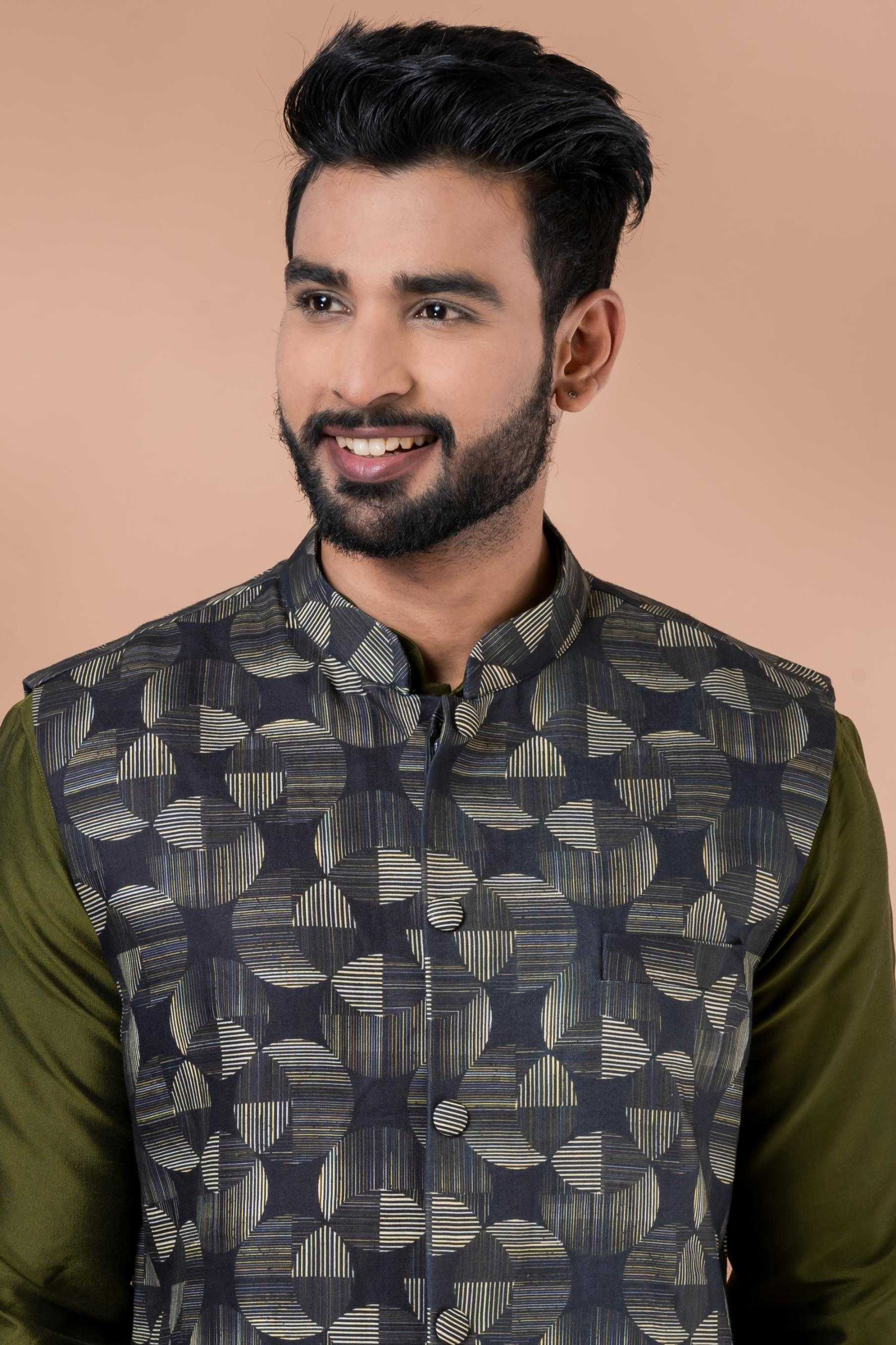 Ynf Viscose RIN223 2358B Mens Wear Wholesale Nehru Jacket Festive & Wedding Coats Modi Jackets Manufacturer- Kapda Export