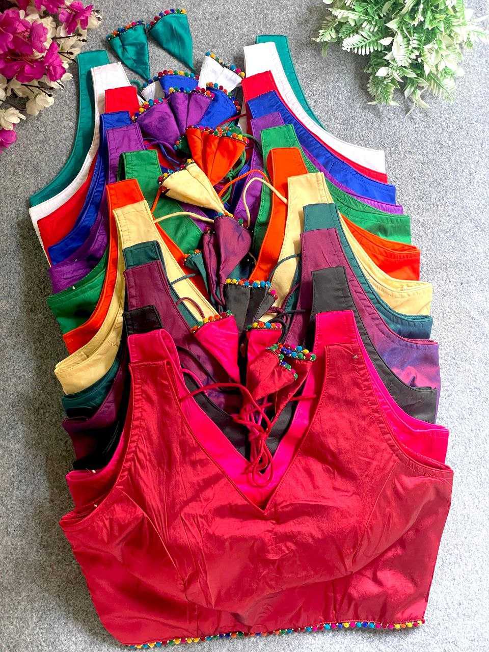 Ynf Banarasi Soft Silk KESH571 SHYAMA PRIRY Readymade Blouses Wholesale Blouse V-Neck Blouses Printed Blouse Manufacturer- Kapda Export