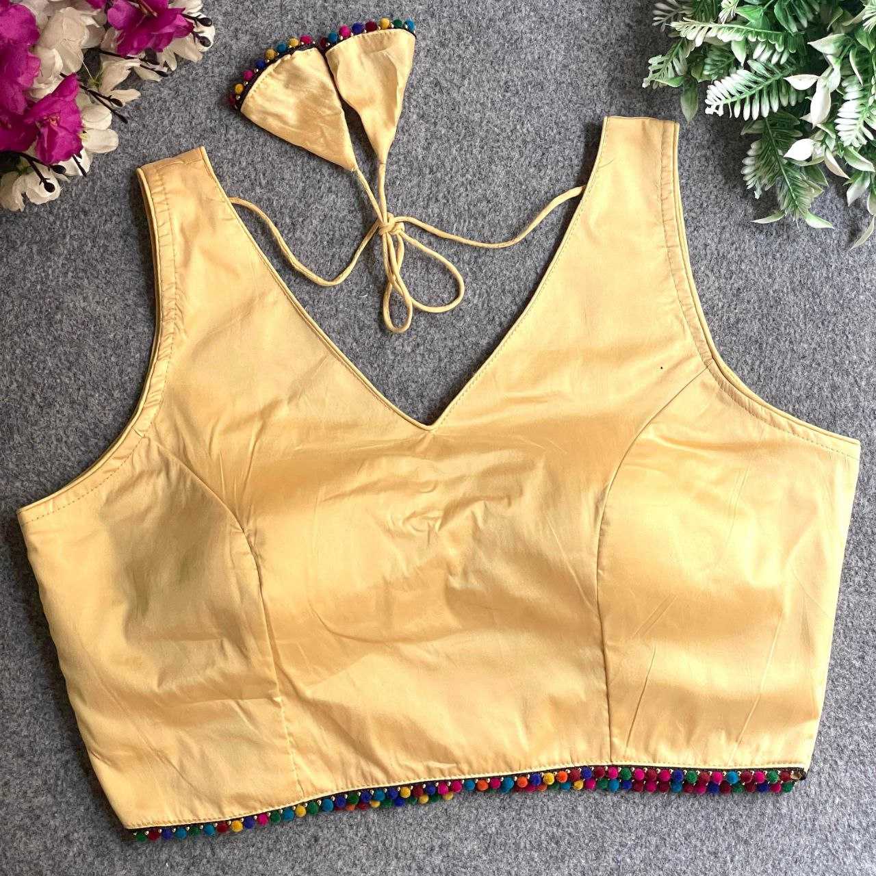 Ynf Banarasi Soft Silk KESH571 SHYAMA PRIRY Readymade Blouses Wholesale Blouse V-Neck Blouses Printed Blouse Manufacturer- Kapda Export