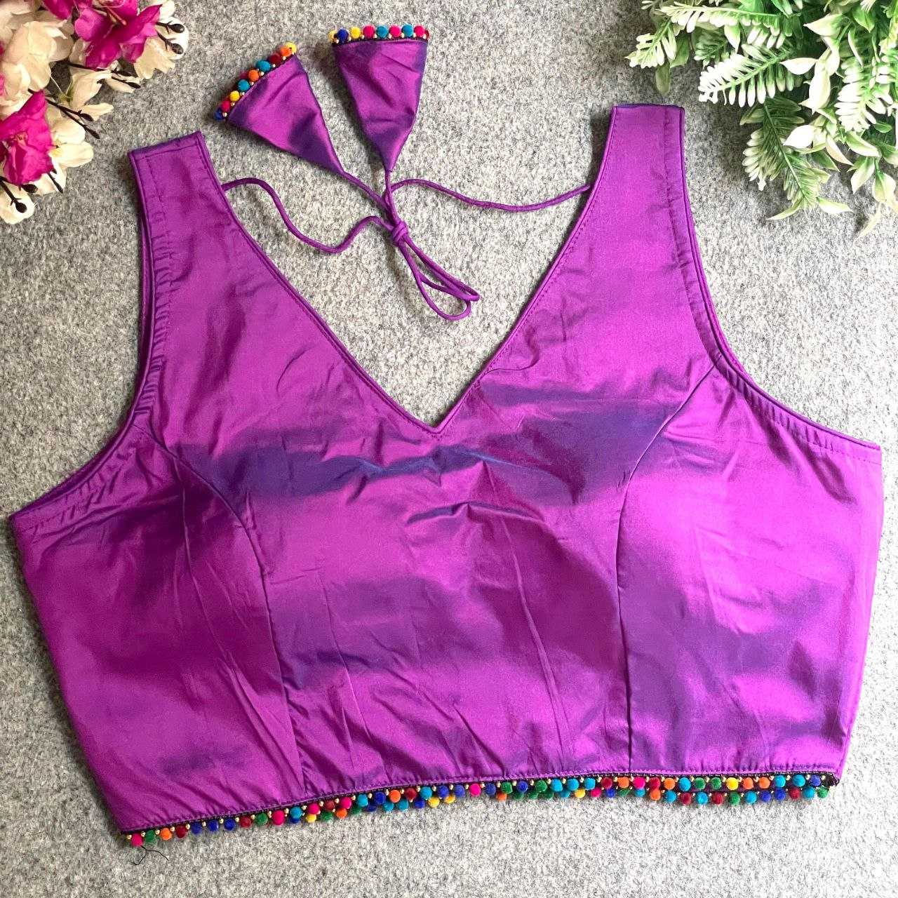 Ynf Banarasi Soft Silk KESH571 SHYAMA PRIRY Readymade Blouses Wholesale Blouse V-Neck Blouses Printed Blouse Manufacturer- Kapda Export