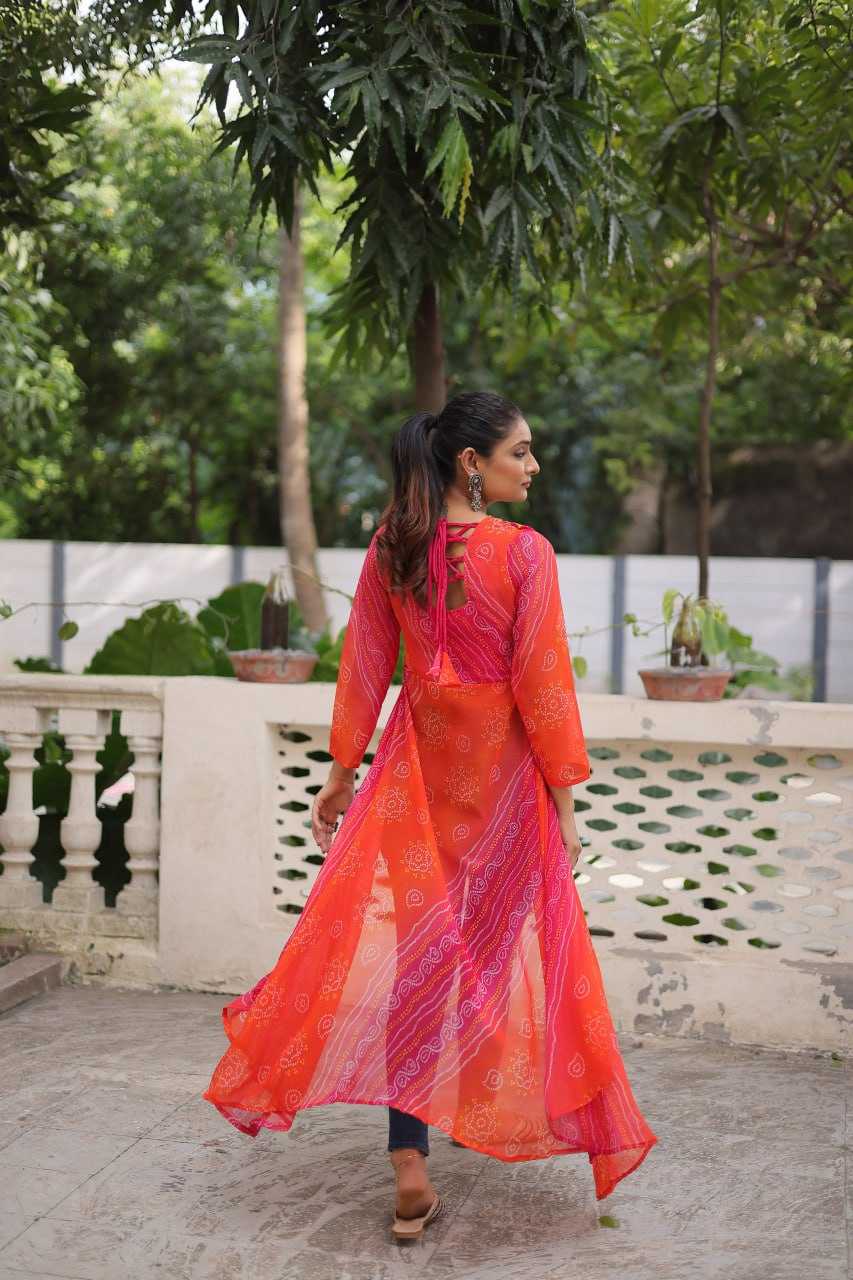 Ynf Bandhini Silk KESH489 1197 Kurti Festive Collections Wholesale Casual Kurtis Printed Kurtis Bandhani Kurtis Navratri Chaniya Choli Manufacturer- Kapda Export