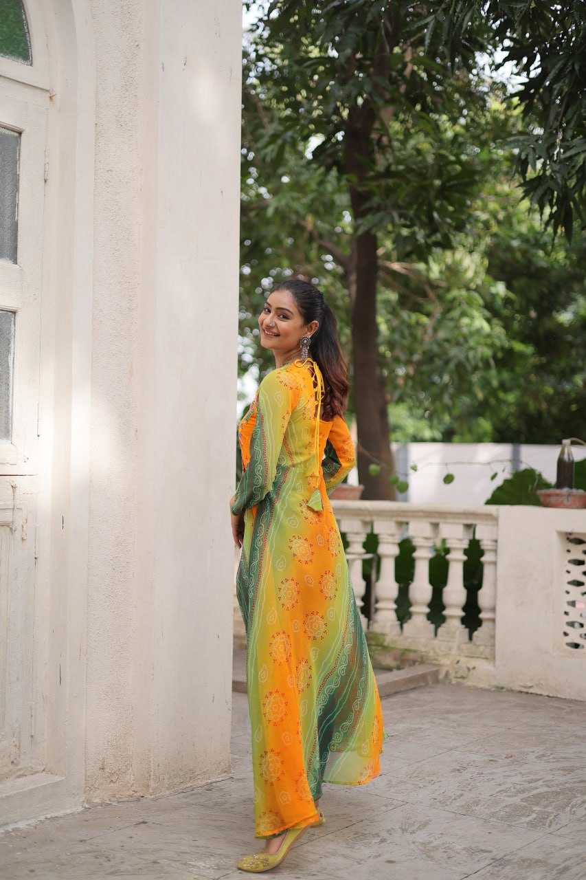 Ynf Bandhini Silk KESH489 1197 Kurti Festive Collections Wholesale Casual Kurtis Printed Kurtis Bandhani Kurtis Navratri Chaniya Choli Manufacturer- Kapda Export