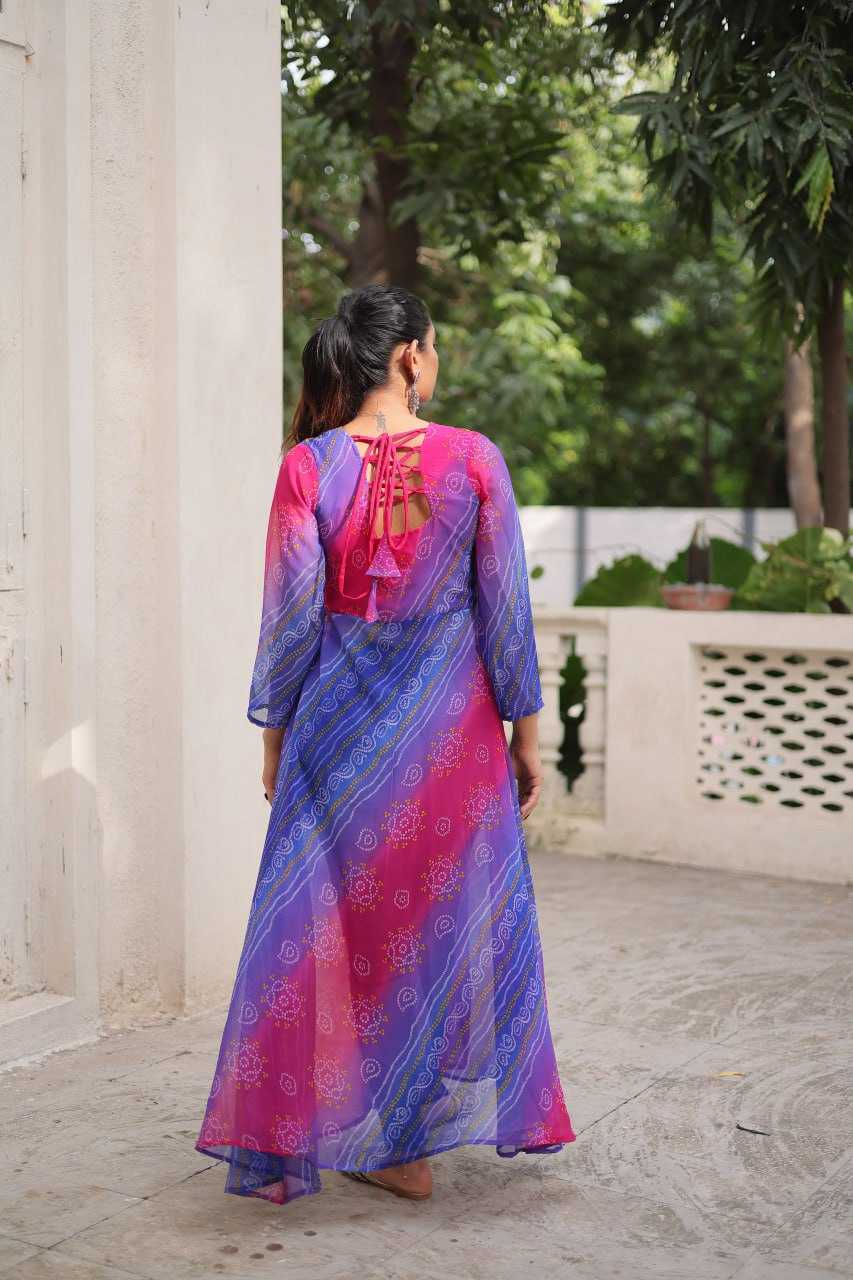 Ynf Bandhini Silk KESH489 1197 Kurti Festive Collections Wholesale Casual Kurtis Printed Kurtis Bandhani Kurtis Navratri Chaniya Choli Manufacturer- Kapda Export