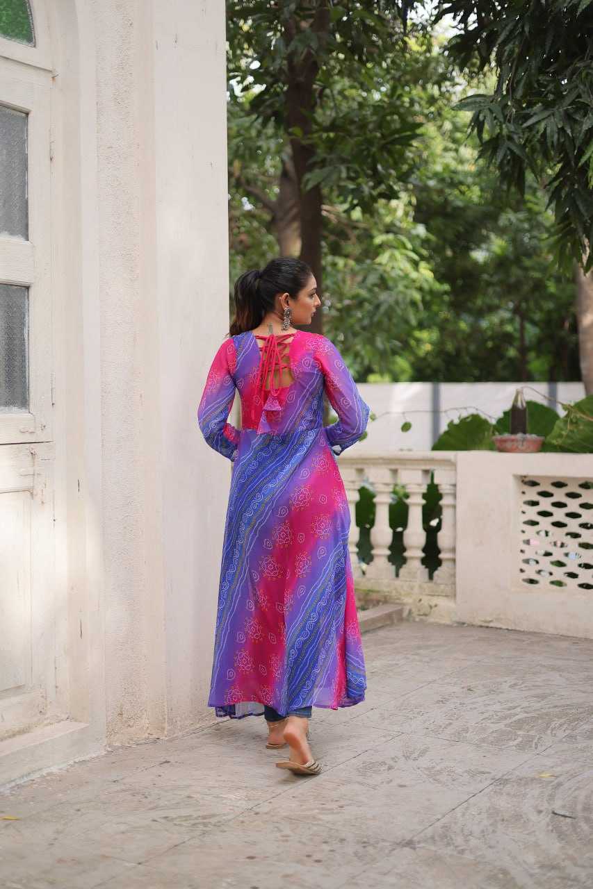 Ynf Bandhini Silk KESH489 1197 Kurti Festive Collections Wholesale Casual Kurtis Printed Kurtis Bandhani Kurtis Navratri Chaniya Choli Manufacturer- Kapda Export