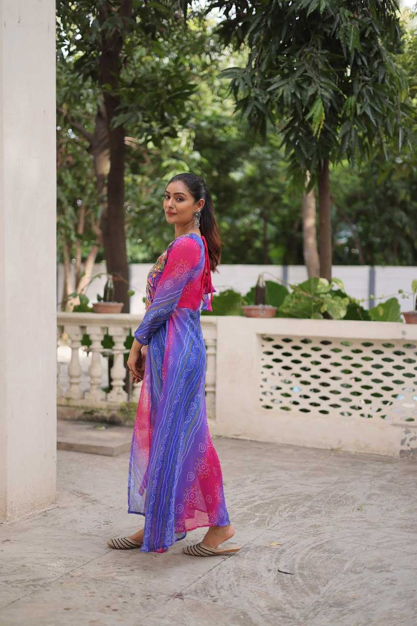 Ynf Bandhini Silk KESH489 1197 Kurti Festive Collections Wholesale Casual Kurtis Printed Kurtis Bandhani Kurtis Navratri Chaniya Choli Manufacturer- Kapda Export