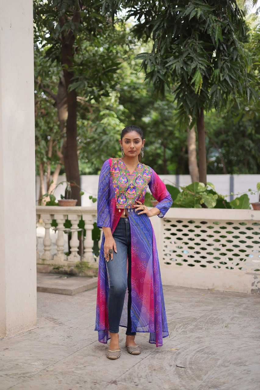 Ynf Bandhini Silk KESH489 1197 Kurti Festive Collections Wholesale Casual Kurtis Printed Kurtis Bandhani Kurtis Navratri Chaniya Choli Manufacturer- Kapda Export