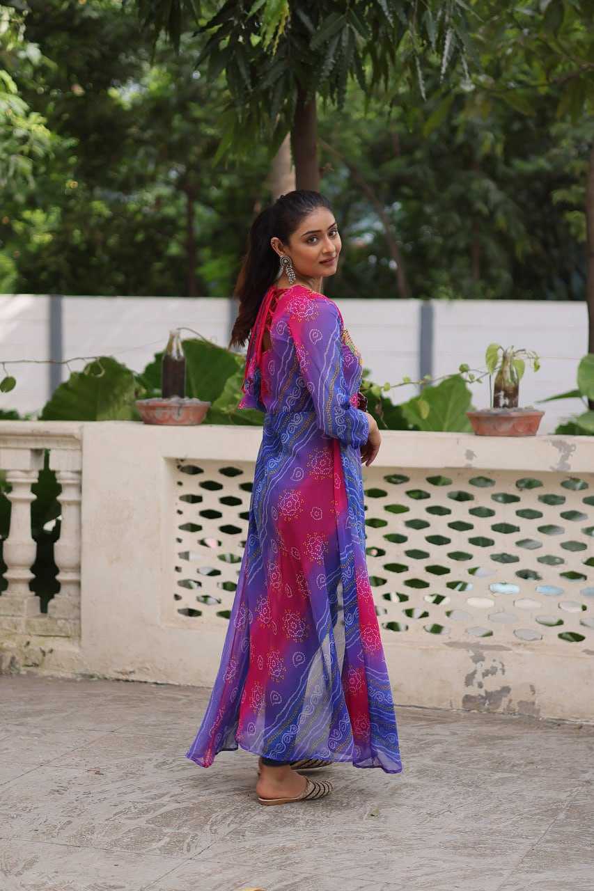 Ynf Bandhini Silk KESH489 1197 Kurti Festive Collections Wholesale Casual Kurtis Printed Kurtis Bandhani Kurtis Navratri Chaniya Choli Manufacturer- Kapda Export