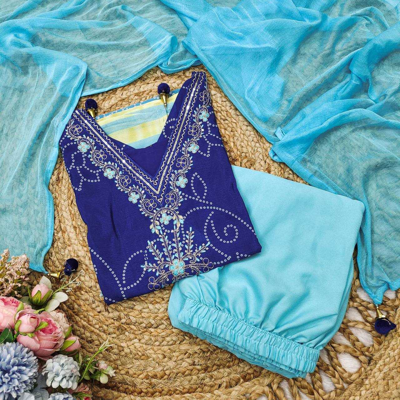 Ynf Bandhini Silk KESH501 JUMERA Suits & Dresses Wholesale Ladies Suits Embroidery Suits Bandhani Suits Manufacturer- Kapda Export