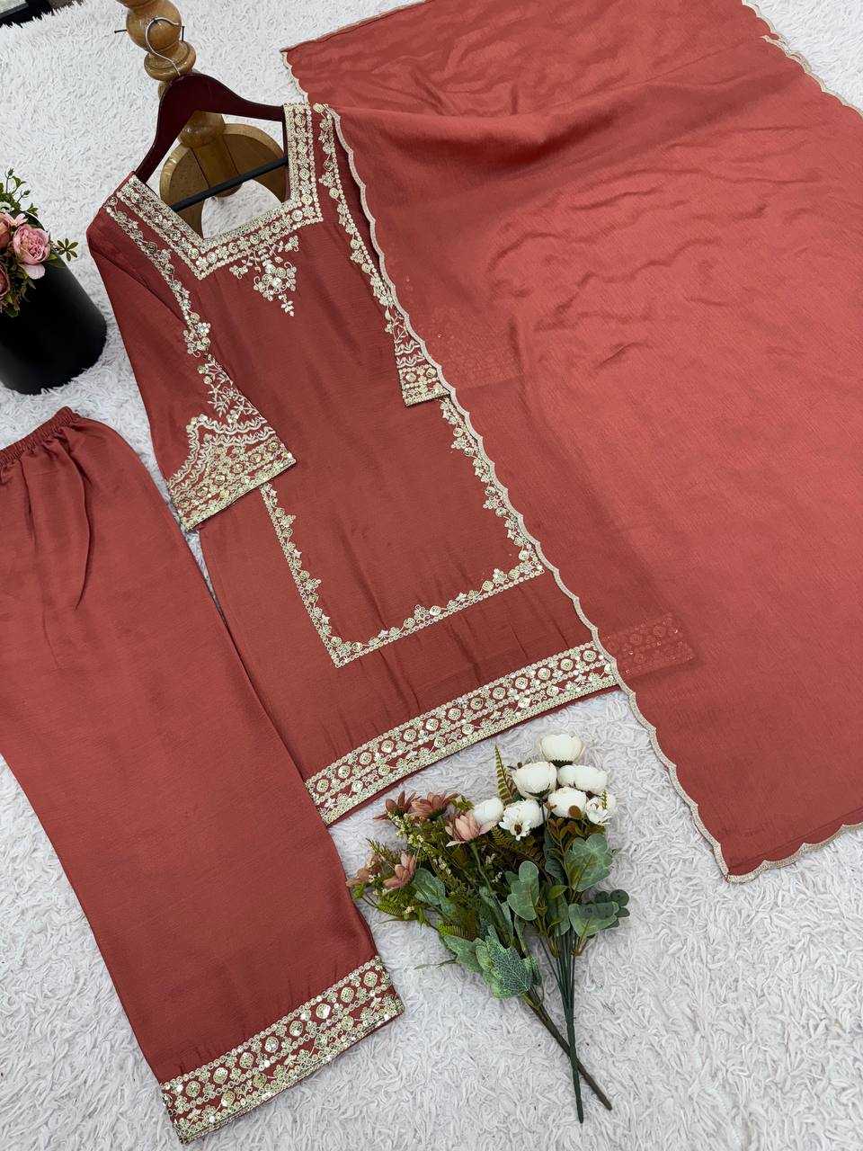 Ynf Chiffon KESH499 3138 Kurti Wholesale Kurti Bottom With Dupatta Embroidered Kurtis Full Sleeve Kurti Manufacturer- Kapda Export