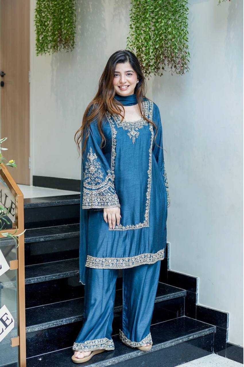 Ynf Chiffon KESH499 3138 Kurti Wholesale Kurti Bottom With Dupatta Embroidered Kurtis Full Sleeve Kurti Manufacturer- Kapda Export