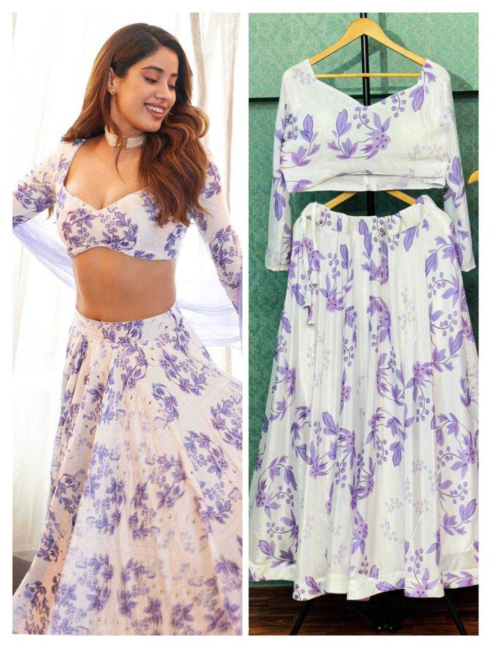 Ynf Chinon KESH485 20 Lehengas Wholesale Fancy Lehenga Printed Lehenga White Lehenga Manufacturer- Kapda Export