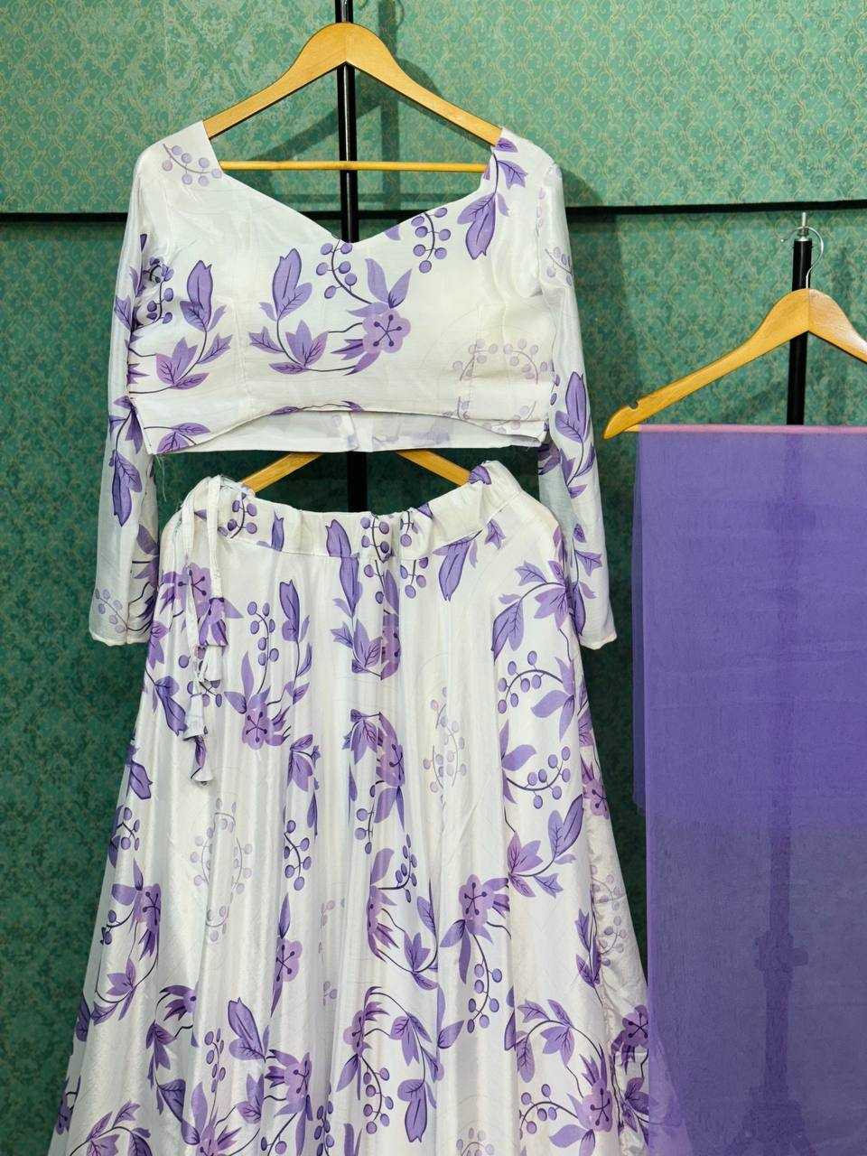 Ynf Chinon KESH485 20 Lehengas Wholesale Fancy Lehenga Printed Lehenga White Lehenga Manufacturer- Kapda Export