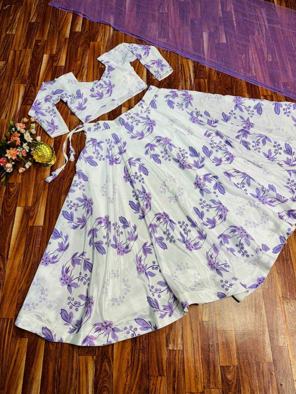 Ynf Chinon KESH485 20 Lehengas Wholesale Fancy Lehenga Printed Lehenga White Lehenga Manufacturer- Kapda Export